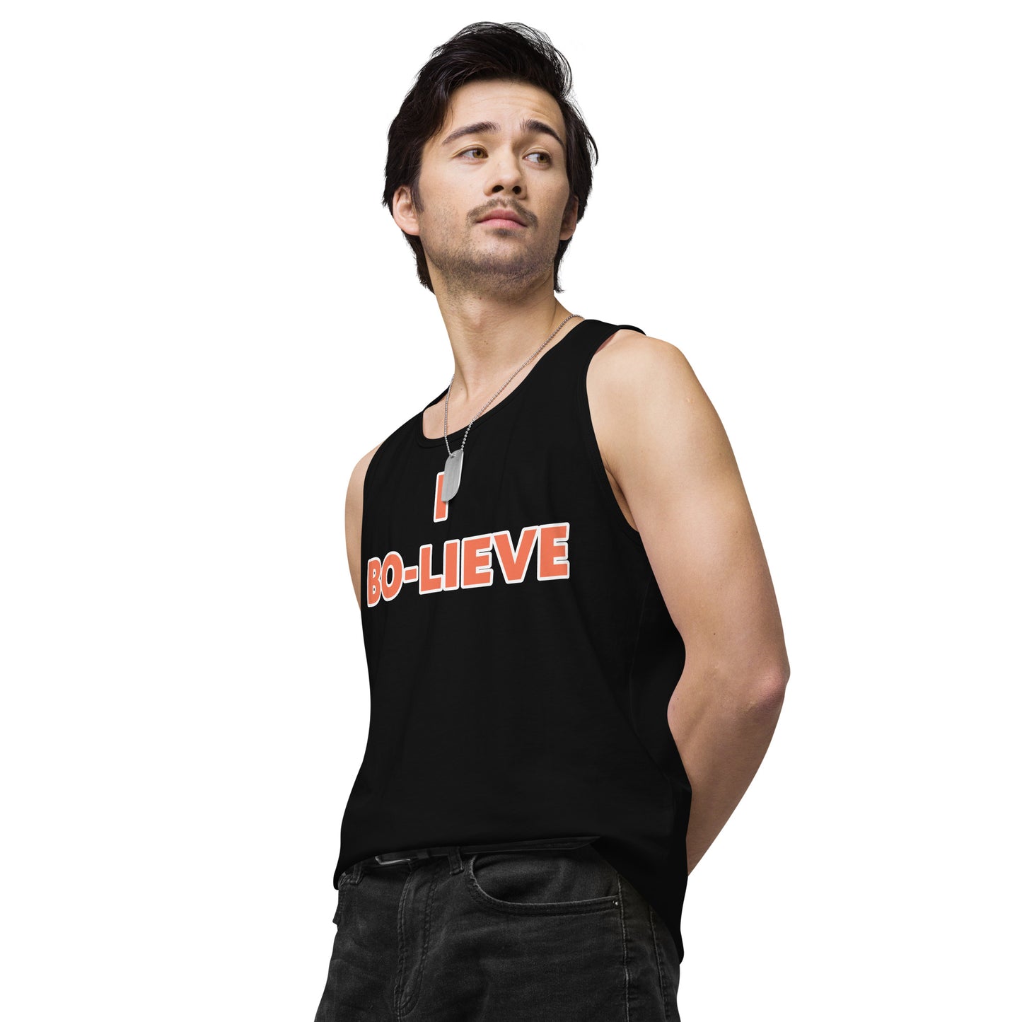 "I BO-LIEVE" Men’s premium tank top