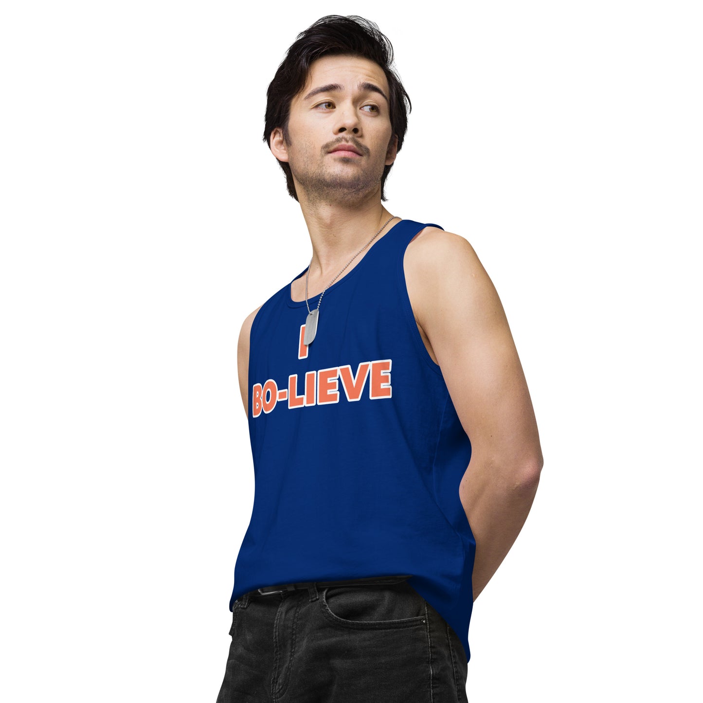 "I BO-LIEVE" Men’s premium tank top